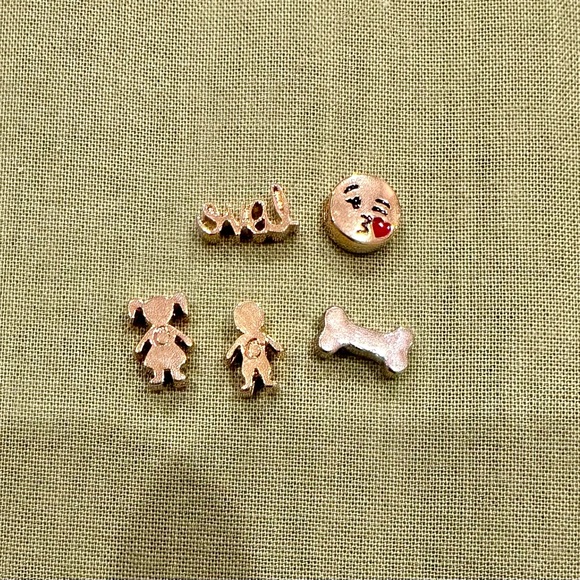 Origami Owl Lot of 5 Gold tone Charms - Picture 2 of 2